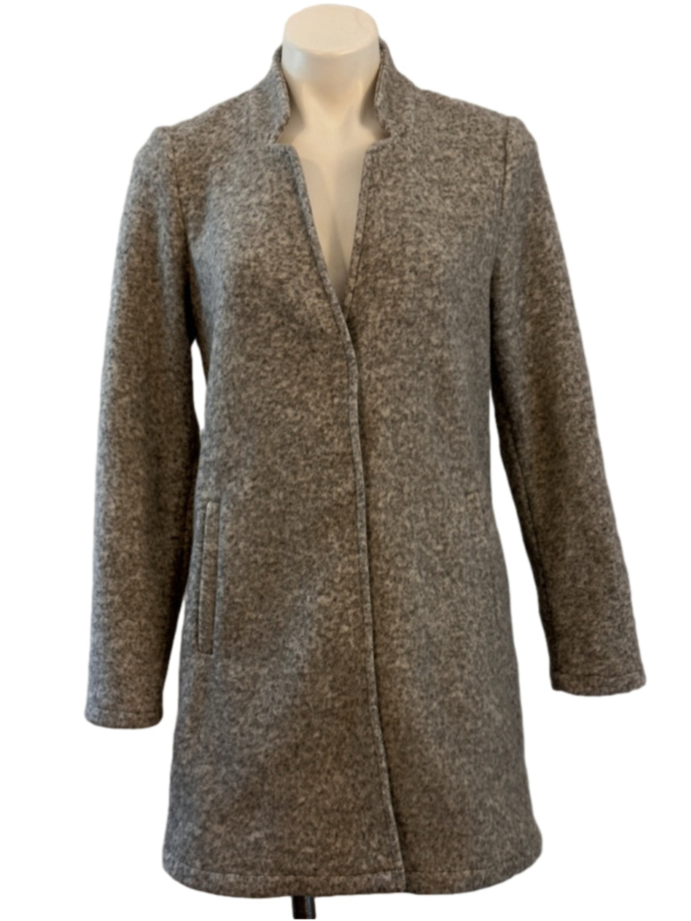 Women's Vero Moda Grey Fleece Snap Front Jacket M